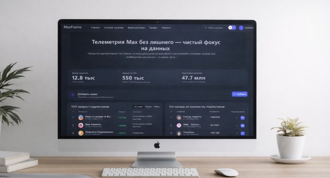 MaxFrame — сервис аналитики MAX-каналов для рекламы и роста
